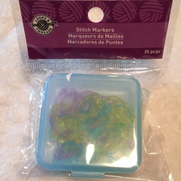 Yarn bundle Mohair mix in pinks with stitch markers - Picture 6 of 6